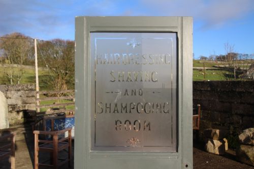 FABULOUS ENGLISH ANTIQUE PINE HAIRDRESSING DOOR CIRCA 1870 - ADDITIONAL PHOTO 10