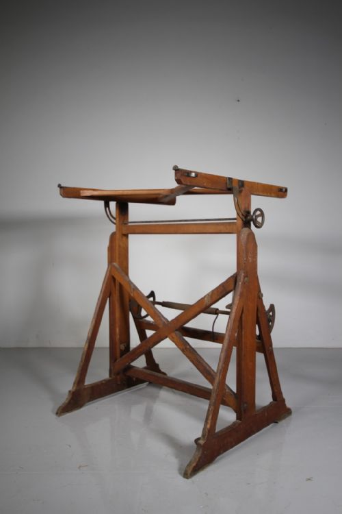 ENGLISH 19TH CENTURY ANTIQUE ARCHITECTS DRAWING BOARD STAND - ADDITIONAL PHOTO 4