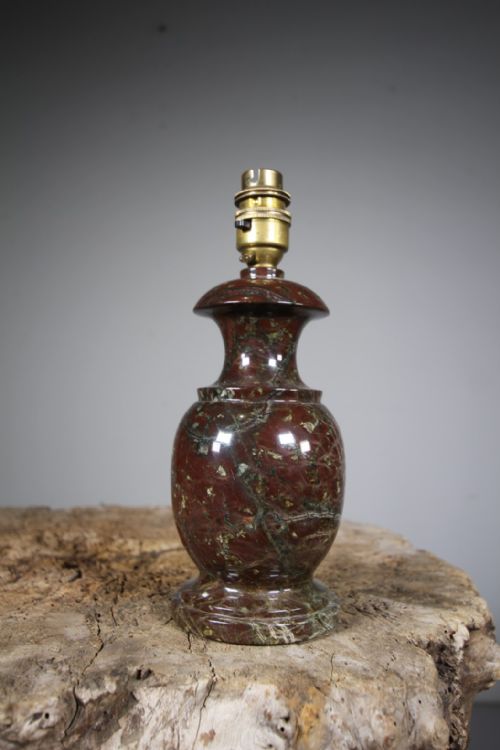English 1920’S Serpentine Marble Table Lamp