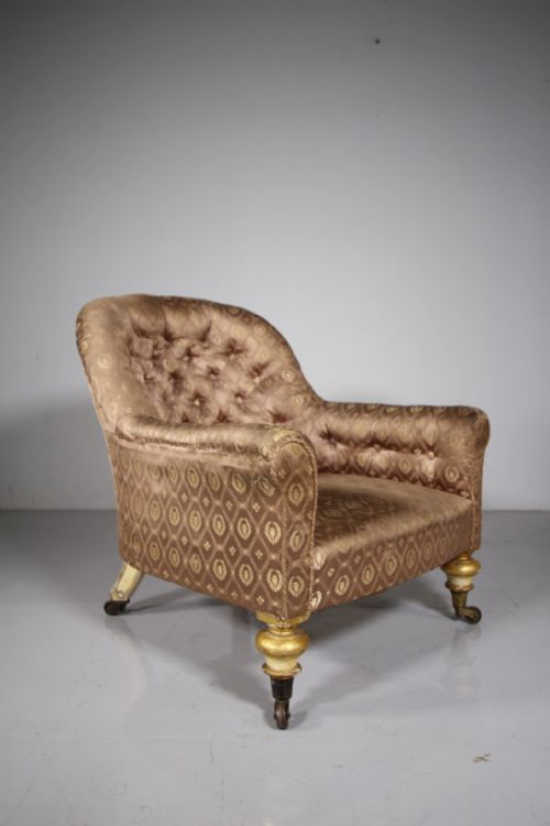 High Quality English Antique Armchair in Paint