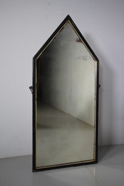 English 19th Century Antique Angled Wall Mirror