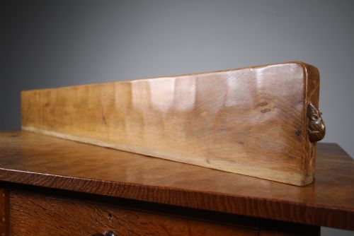 Wonderful 1930’S Long Oak Mouseman Mantle Shelf – Two Mice!