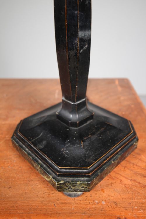 QUALITY TALL ANTIQUE MARBLE TABLE LAMP REWIRED - ADDITIONAL PHOTO 1