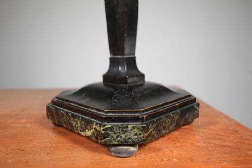 QUALITY TALL ANTIQUE MARBLE TABLE LAMP REWIRED - ADDITIONAL PHOTO 3