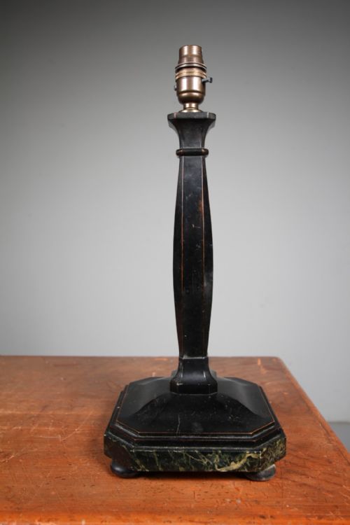 QUALITY TALL ANTIQUE MARBLE TABLE LAMP REWIRED - ADDITIONAL PHOTO 5