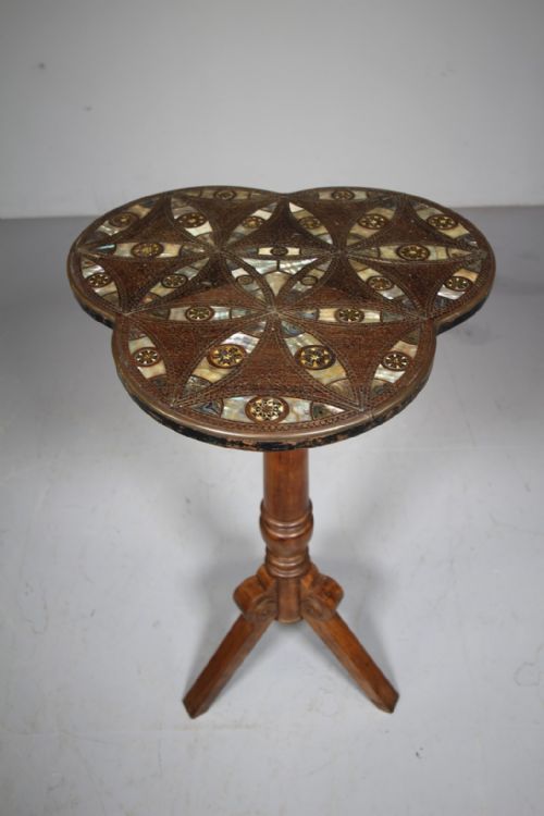 Fabulous Aesthetic Antique Inlaid Antique Side Table