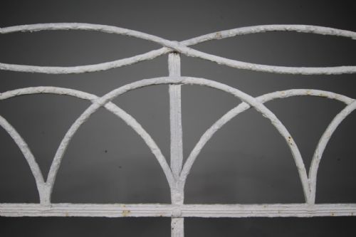 REGENCY ENGLISH ANTIQUE GARDEN BENCH IN WROUGHT IRON - ADDITIONAL PHOTO 5