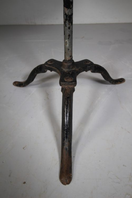 ENGLISH 1930S NATURAL TIMBER IRON SIDE TABLE - ADDITIONAL PHOTO 1