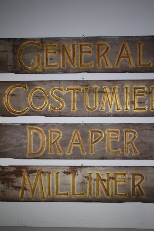 SET OF FOUR AMAZING HUGE 19TH CENTURY ANTIQUE SHOP FRONT SIGNS PROVENANCE - ADDITIONAL PHOTO 1