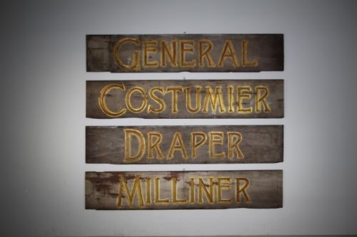 SET OF FOUR AMAZING HUGE 19TH CENTURY ANTIQUE SHOP FRONT SIGNS PROVENANCE - ADDITIONAL PHOTO 2
