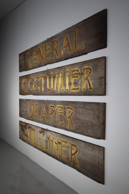 SET OF FOUR AMAZING HUGE 19TH CENTURY ANTIQUE SHOP FRONT SIGNS PROVENANCE - ADDITIONAL PHOTO 3