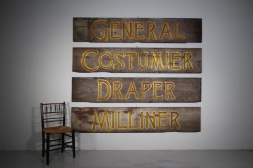SET OF FOUR AMAZING HUGE 19TH CENTURY ANTIQUE SHOP FRONT SIGNS PROVENANCE - ADDITIONAL PHOTO 4
