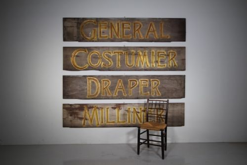 SET OF FOUR AMAZING HUGE 19TH CENTURY ANTIQUE SHOP FRONT SIGNS PROVENANCE - ADDITIONAL PHOTO 5