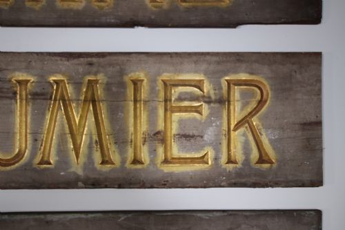 SET OF FOUR AMAZING HUGE 19TH CENTURY ANTIQUE SHOP FRONT SIGNS PROVENANCE - ADDITIONAL PHOTO 6