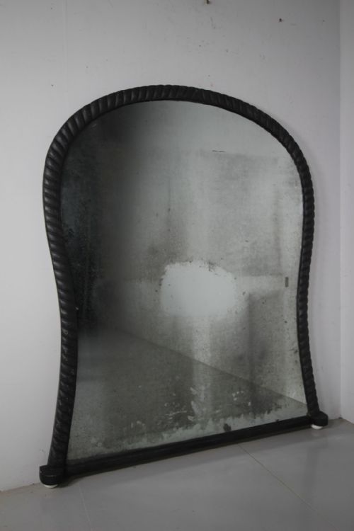 Large English Regency Antique Shapley Rope Mirror