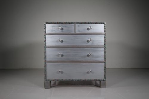 Rare Heals 1920'S Chest in Silver Intended Paint.