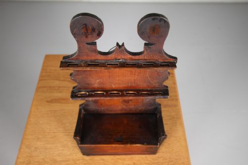 LOVELY ORIGINAL ANTIQUE PINE SPOON RACK CANDLE BOX - ADDITIONAL PHOTO 1