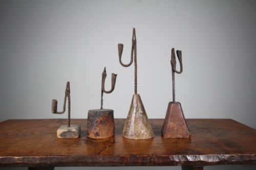UNUSUAL LARGE SCALE GEORGIAN HONEST ANTIQUE RUSHLIGHT - ADDITIONAL PHOTO 1