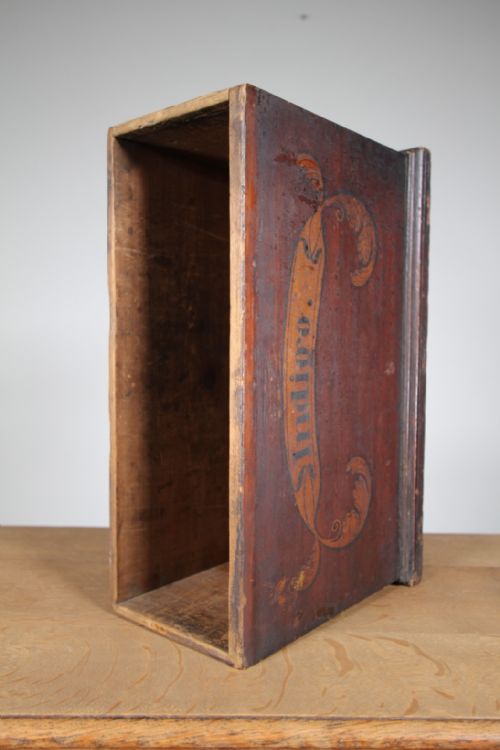 19TH CENTURY ANTIQUE APOTHECARY BOX INDIGO - ADDITIONAL PHOTO 1