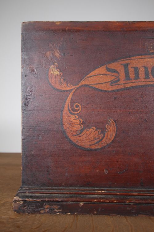 19TH CENTURY ANTIQUE APOTHECARY BOX INDIGO - ADDITIONAL PHOTO 4