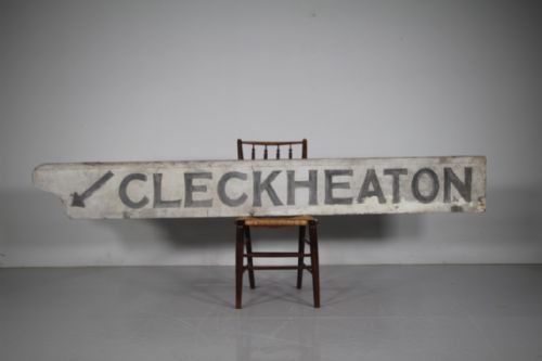 Large 19th Century Original Painted Pine Antique Railway Sign