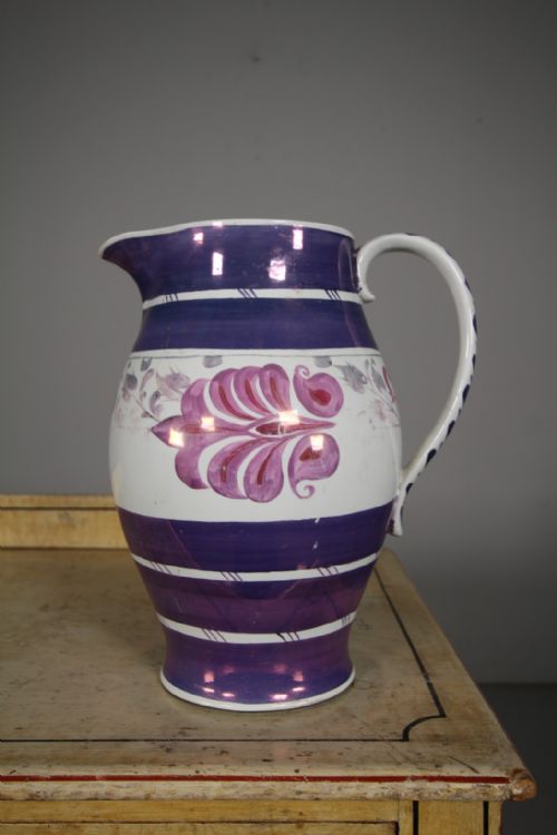 Large A.e.gray & Co Antique Purple Lustre Jug