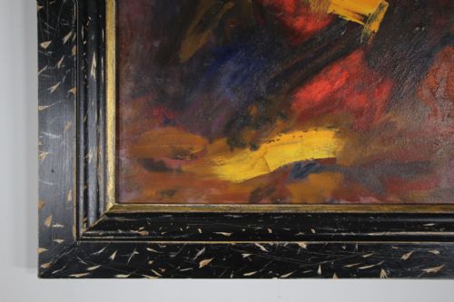 ENGLISH ABSTRACT OIL PAINTING SIGNED DATED 1964 - ADDITIONAL PHOTO 3