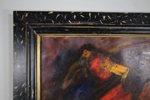ENGLISH ABSTRACT OIL PAINTING SIGNED DATED 1964 - ADDITIONAL PHOTO 5