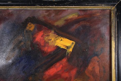 ENGLISH ABSTRACT OIL PAINTING SIGNED DATED 1964 - ADDITIONAL PHOTO 7