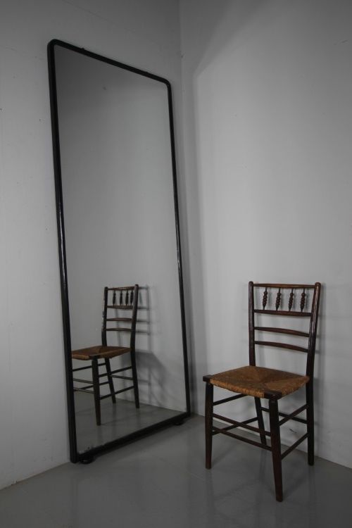 Large English 19th Century Outfitters Mirror with Mercury Plate