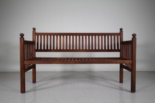 Large Heals Edwardian Antique Teak Garden ‘Alexandra’ Bench