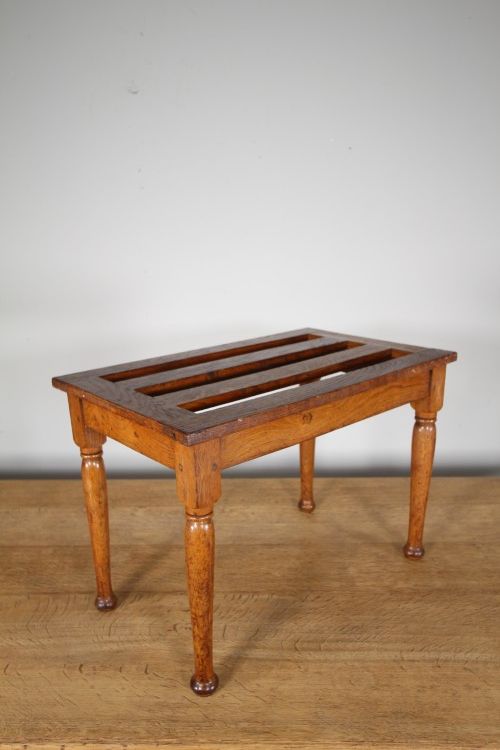 19th Century English Oak Luggage Rack