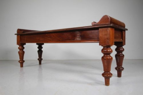 English 19th Century Antique Mahogany Window Seat 