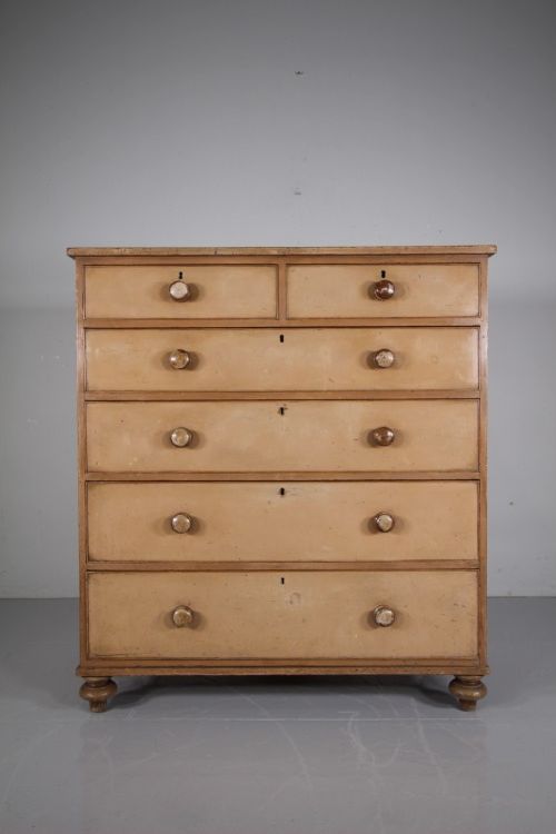 IMPRESSIVE EARLY 19TH CENTURY ANTIQUE CHEST OF DRAWERS IN ORIGINAL PAINT PROVENANCE
