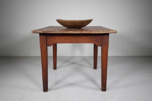 English Antique Tavern Dining Table with Graffiti