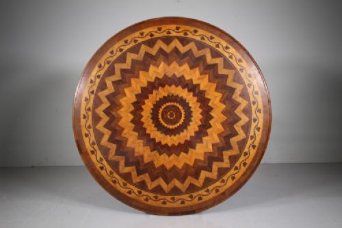 AMAZING IRISH 19TH CENTURY ANTIQUE KILLARNEY INLAID TABLE TOP