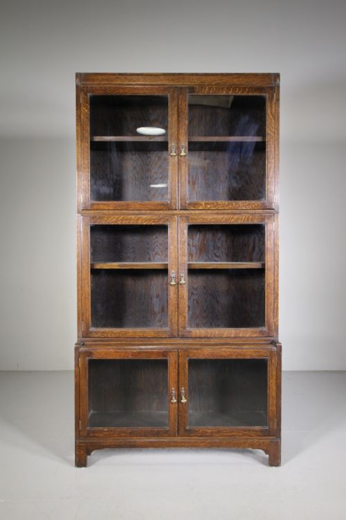 HEALS 1920S SOLID OAK STACKING BOOKCASE - ADDITIONAL PHOTO 4