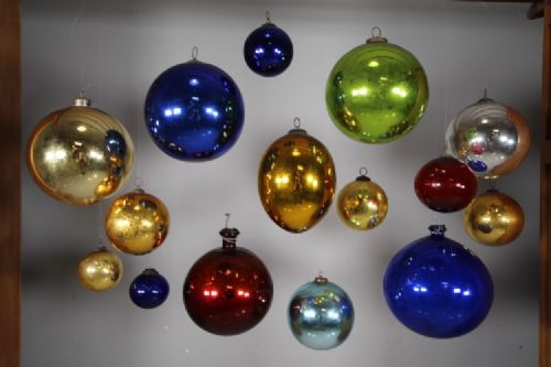 COLLECTION OF ORIGINAL ENGLISH 19TH CENTURY ANTIQUE WITCH BALLS