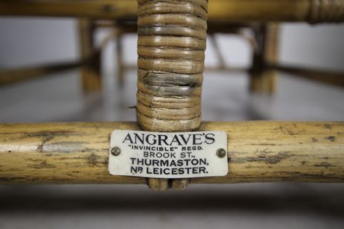 ANGRAVES OF LEICESTER 1930S WICKER RECLINING GARDEN ARMCHAIR - ADDITIONAL PHOTO 1