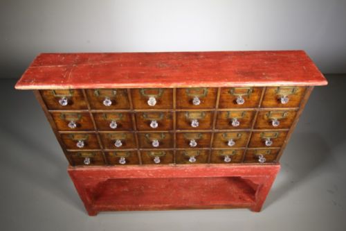 FABULOUS ENGLISH 19TH CENTURY ANTIQUE APOTHECARY CHEST OF DRAWERS - ADDITIONAL PHOTO 1