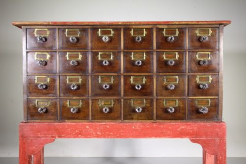 FABULOUS ENGLISH 19TH CENTURY ANTIQUE APOTHECARY CHEST OF DRAWERS - ADDITIONAL PHOTO 6
