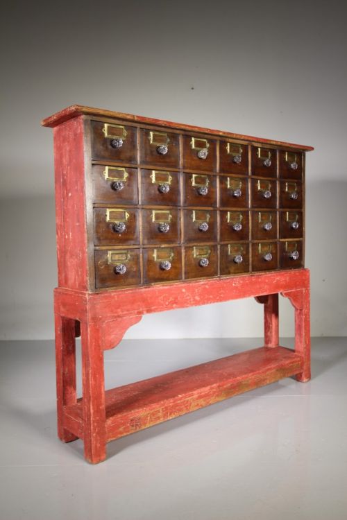 FABULOUS ENGLISH 19TH CENTURY ANTIQUE APOTHECARY CHEST OF DRAWERS - ADDITIONAL PHOTO 7
