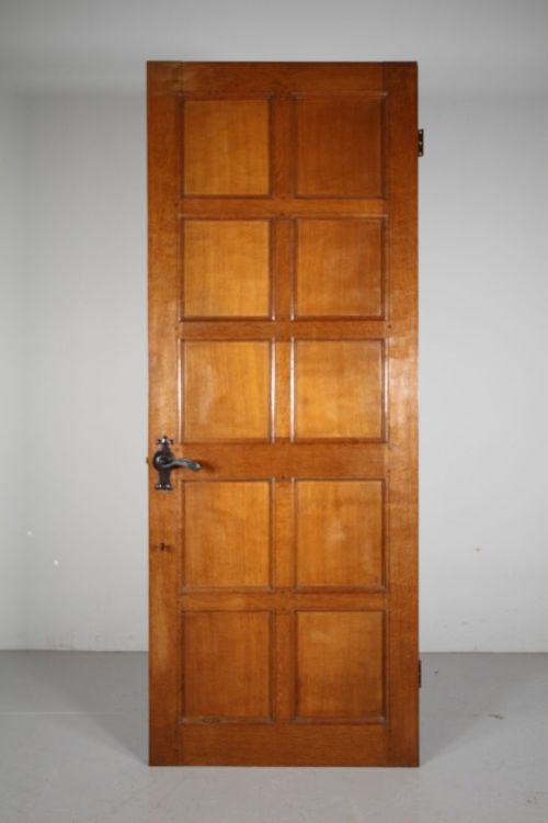 Rare 1930'S Mouseman Solid Oak Adzed Door with Mouse