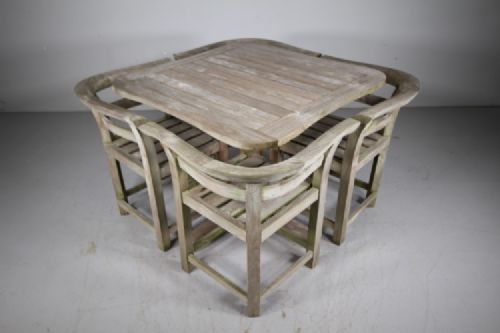 Rare Lister 1920’s Teak Garden Dining Set – Most Expensive Model