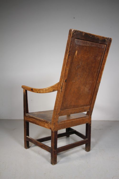 ENGLISH GEORGIAN AMPLE ANTIQUE COUNTRY ARMCHAIR IN ORIGINAL PAINT - ADDITIONAL PHOTO 2