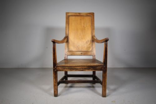 ENGLISH GEORGIAN AMPLE ANTIQUE COUNTRY ARMCHAIR IN ORIGINAL PAINT - ADDITIONAL PHOTO 5
