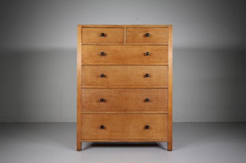 Superb Large Heals of London Antique Oak Chest of Drawers - Stamped