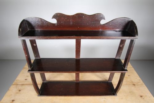 ENGLISH REGENCY ANTIQUE MAHOGANY WALL SHELF - ADDITIONAL PHOTO 1