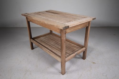 1930'S Heals Teak Garden Side Table by Hughes Bolcklow