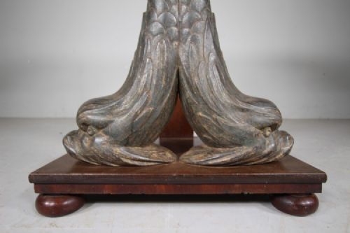 Amazing Regency Pair of Antique Cast Iron Dolphin Side Tables View IV